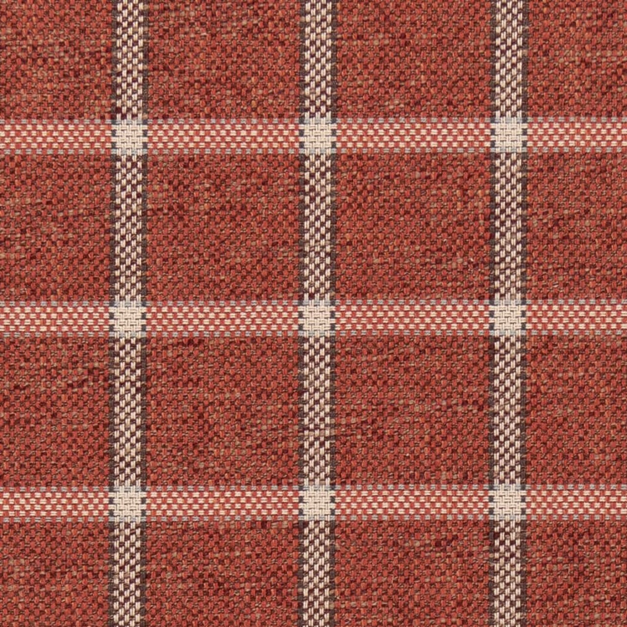 Upholstery Fabric - Red & Burgundy Plaid Upholstery Fabric 54 Inches"